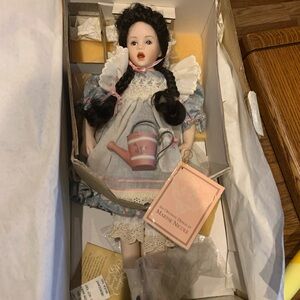 Porcelain Doll with Watering Can